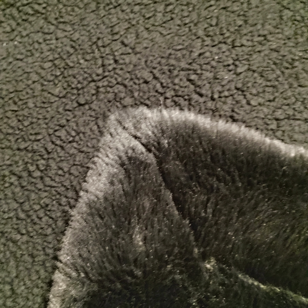 Black Faux Fur and Sherpa Blanket